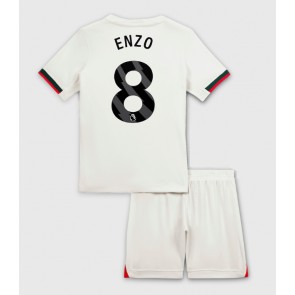 Chelsea Enzo Fernandez #8 Udebanetrøje Børn 2025-26 Kortærmet (+ Korte bukser)